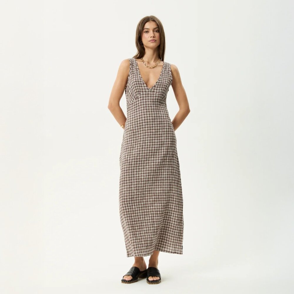 Afends Seersucker Maxi Dress
